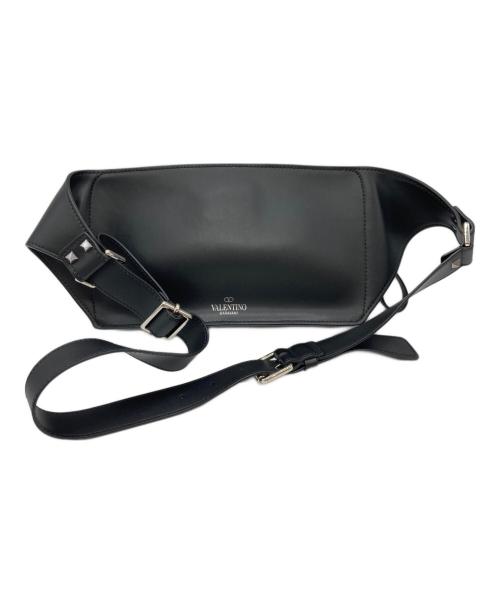 VALENTINO（ヴァレンティノ）VALENTINO (ヴァレンティノ) ロゴプリントショルダーバッグ ブラックの古着・服飾アイテム
