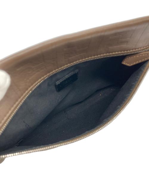 FENDI（フェンディ）FENDI (フェンディ) ズッカ柄ナイロンポーチ オリーブ×ブラウンの古着・服飾アイテム