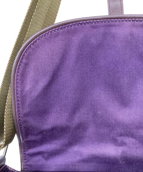 HUNTING WORLD（ハンティングワールド）HUNTING WORLD (ハンティングワールド) バチュークロスショルダーバッグ パープルの古着・服飾アイテム
