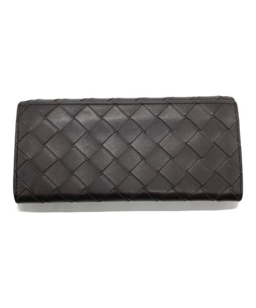 BOTTEGA VENETA（ボッテガベネタ）BOTTEGA VENETA (ボッテガベネタ) イントレチャート長財布 ブラウンの古着・服飾アイテム