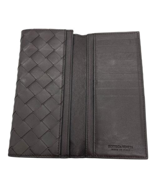 BOTTEGA VENETA（ボッテガベネタ）BOTTEGA VENETA (ボッテガベネタ) イントレチャート長財布 ブラウンの古着・服飾アイテム