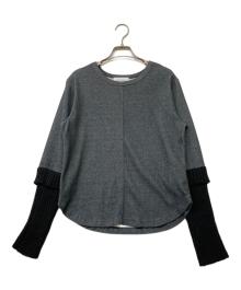 chignon（シニヨン）の古着「ニット切替スウェット」｜グレー