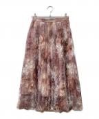 Mystradaマイストラーダ）の古着「マーブルプリーツスカート」｜ピンク