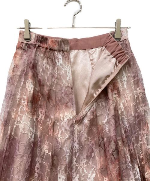 Mystrada（マイストラーダ）Mystrada (マイストラーダ) マーブルプリーツスカート ピンク サイズ:36の古着・服飾アイテム