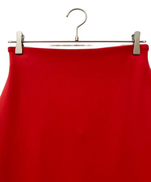 Whim Gazette（ウィムガゼット）Whim Gazette (ウィムガゼット) ジャージーサイドスリットスカート レッド サイズ:38の古着・服飾アイテム