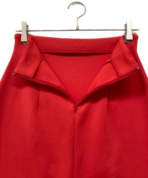 Whim Gazette（ウィムガゼット）Whim Gazette (ウィムガゼット) ジャージーサイドスリットスカート レッド サイズ:38の古着・服飾アイテム