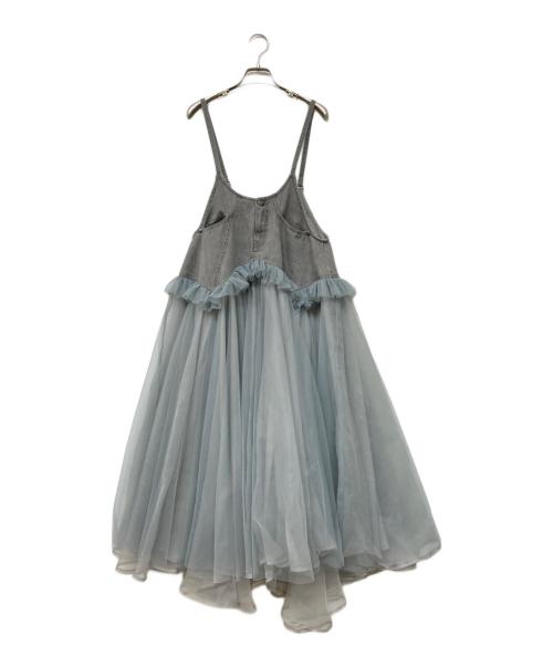 Belle vintage（ベル ヴィンテージ）Belle vintage (ベル ヴィンテージ) ボリュームデニムチュールワンピース グレー サイズ:FREEの古着・服飾アイテム