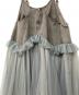 中古・古着 Belle vintage (ベル ヴィンテージ) ボリュームデニムチュールワンピース グレー サイズ:FREE：7000円