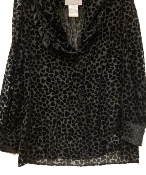 Rosa by NARACAMICIE（ローザバイナラカミーチェ）Rosa by NARACAMICIE (ローザバイナラカミーチェ) ハート柄シアーブラウス ブラック サイズ:1の古着・服飾アイテム