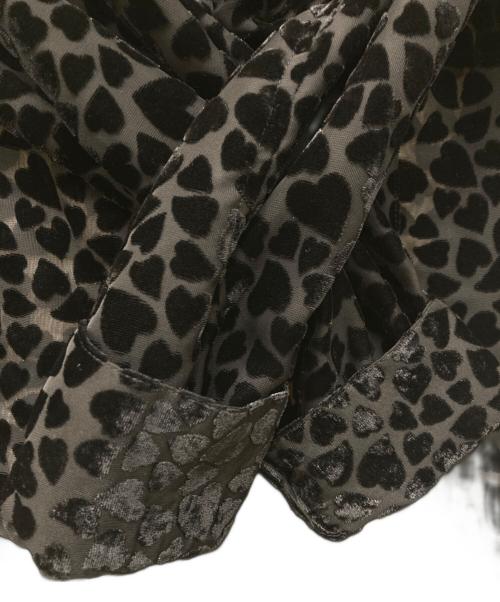 Rosa by NARACAMICIE（ローザバイナラカミーチェ）Rosa by NARACAMICIE (ローザバイナラカミーチェ) ハート柄シアーブラウス ブラック サイズ:1の古着・服飾アイテム