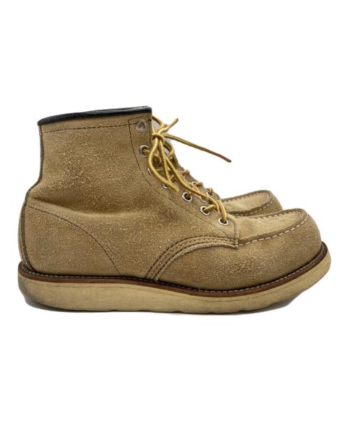 RED WING（レッドウィング）RED WING (レッドウィング) 90's四角犬タグ Suede Moc Toe ベージュ サイズ:25の古着・服飾アイテム