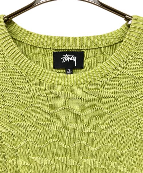 stussy（ステューシー）stussy (ステューシー) 22AW STRAND SWEATER グリーン サイズ:XLの古着・服飾アイテム