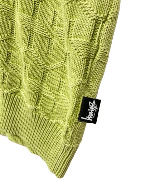 stussy（ステューシー）stussy (ステューシー) 22AW STRAND SWEATER グリーン サイズ:XLの古着・服飾アイテム