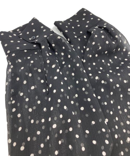 Spick and Span（スピック＆スパン）Spick and Span (スピックアンドスパン) シアードットギャザーティアードワンピース ホワイト×ブラック サイズ:FREEの古着・服飾アイテム