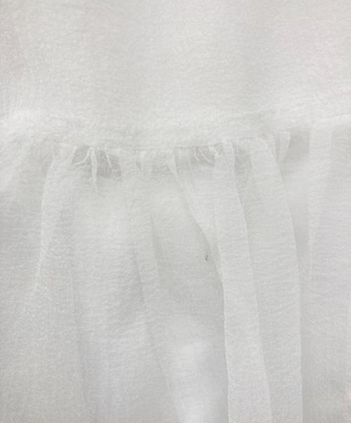 Whim Gazette（ウィムガゼット）Whim Gazette (ウィムガゼット) オーガンジーボリュームスカート ホワイト サイズ:FREEの古着・服飾アイテム