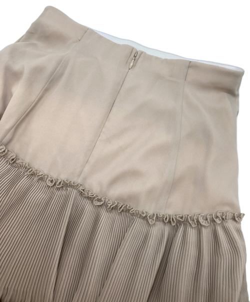 furfur（ファーファー）furfur (ファーファー) フリルロングスカート ベージュ サイズ:Freeの古着・服飾アイテム