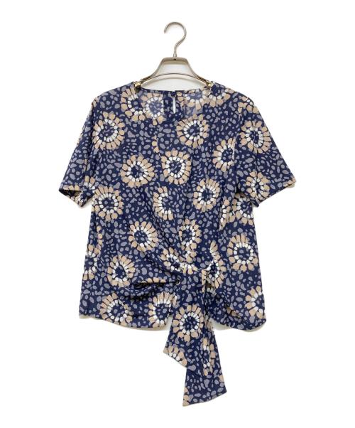 Leilian（レリアン）Leilian (レリアン) 花柄ブラウス ネイビー サイズ:9の古着・服飾アイテム
