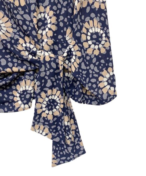 Leilian（レリアン）Leilian (レリアン) 花柄ブラウス ネイビー サイズ:9の古着・服飾アイテム