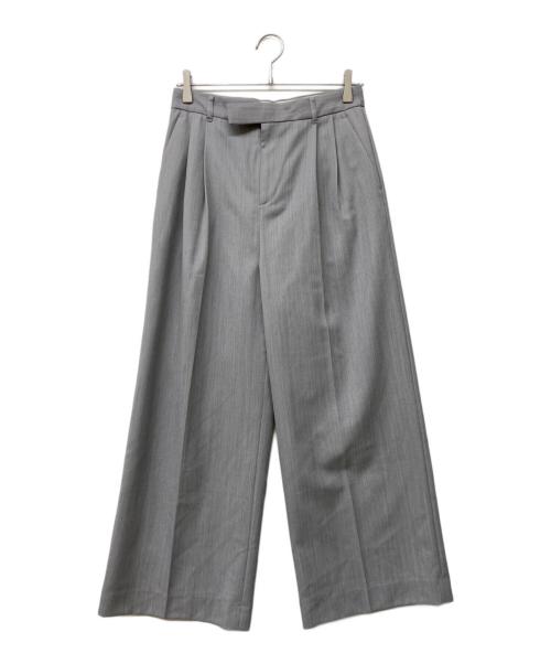 green label relaxing（グリーンレーベルリラクシング）green label relaxing (グリーンレーベルリラクシング) タックパンツ グレー サイズ:38の古着・服飾アイテム