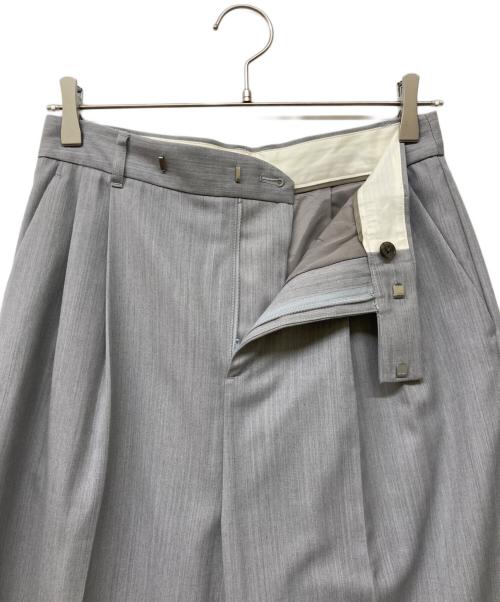 green label relaxing（グリーンレーベルリラクシング）green label relaxing (グリーンレーベルリラクシング) タックパンツ グレー サイズ:38の古着・服飾アイテム