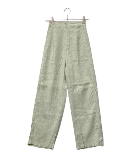 Noble（ノーブル）Noble (ノーブル) 22SSリネンハイウエストパンツ ミントグリーン サイズ:34の古着・服飾アイテム