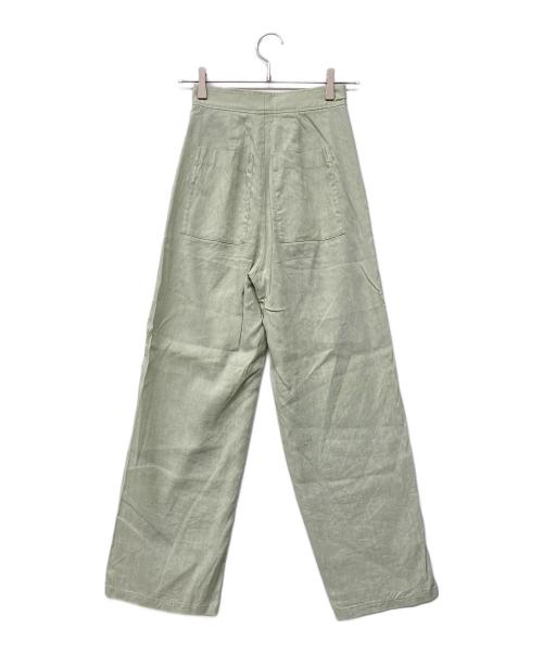 Noble（ノーブル）Noble (ノーブル) 22SSリネンハイウエストパンツ ミントグリーン サイズ:34の古着・服飾アイテム