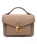 COCOCELUX GOLDココセリュックスゴールド）の古着「CCLゴールドサフィアーノ錠前2WAYバック」｜ピンク