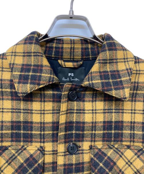 PS Paul Smith（ＰＳポールスミス）PS Paul Smith (ＰＳポールスミス) 22AW 中綿シャツジャケット イエロー サイズ:Mの古着・服飾アイテム