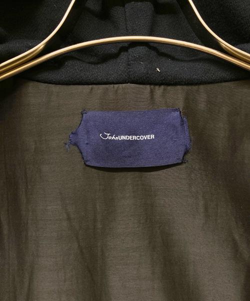 JohnUNDERCOVER（ジョンアンダーカバー）JohnUNDERCOVER (ジョンアンダーカバー) 19SS ウラケフード付パッチハメコミジップBZ/ジップパーカー/ブルゾン ブラック サイズ:3の古着・服飾アイテム
