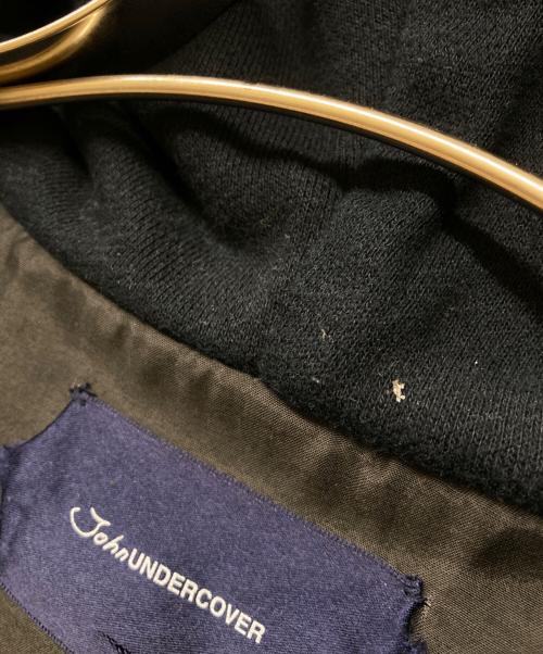 JohnUNDERCOVER（ジョンアンダーカバー）JohnUNDERCOVER (ジョンアンダーカバー) 19SS ウラケフード付パッチハメコミジップBZ/ジップパーカー/ブルゾン ブラック サイズ:3の古着・服飾アイテム