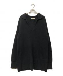 ENOF（イナフ）の古着「カシミヤ混cropped knit」｜ブラック