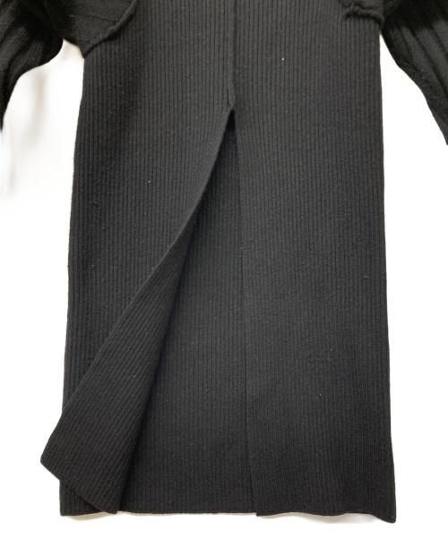 PERVERZE（パーバーズ）PERVERZE (パーバーズ) ダメージ加工切替リブニット ブラック サイズ:Freeの古着・服飾アイテム