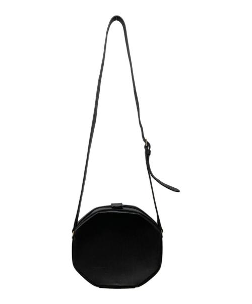 JIL SANDER（ジルサンダー）JIL SANDER (ジルサンダー) ロゴヘキサゴンレザーショルダーバッグ ブラックの古着・服飾アイテム