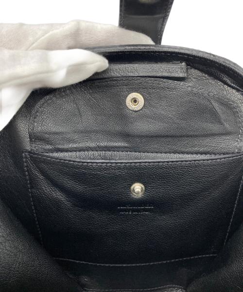 JIL SANDER（ジルサンダー）JIL SANDER (ジルサンダー) ロゴヘキサゴンレザーショルダーバッグ ブラックの古着・服飾アイテム