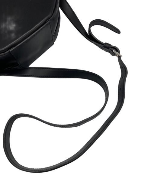 JIL SANDER（ジルサンダー）JIL SANDER (ジルサンダー) ロゴヘキサゴンレザーショルダーバッグ ブラックの古着・服飾アイテム