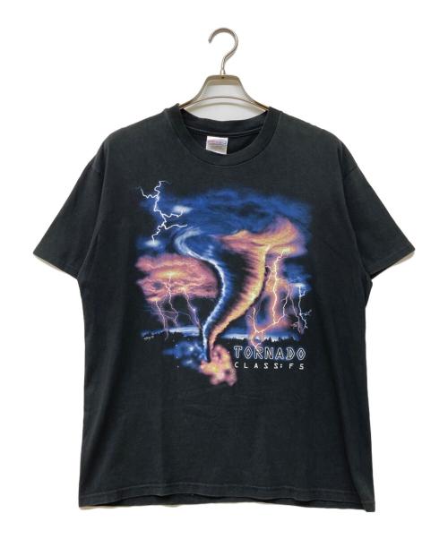 VINTAGE（ヴィンテージ）VINTAGE (ヴィンテージ) 90's TORNADO CLASS(トルネードクラス):F5プリントTシャツ(96年) ブラック サイズ:Lの古着・服飾アイテム