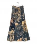 Ameriアメリ）の古着「UND FOREIGN BOOK VELOUR SKIRT」｜グリーン