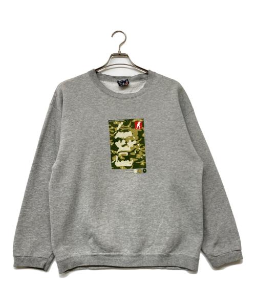 FUCT（ファクト）FUCT (ファクト) USA製 90s プリントスウェット グレー サイズ:Mの古着・服飾アイテム