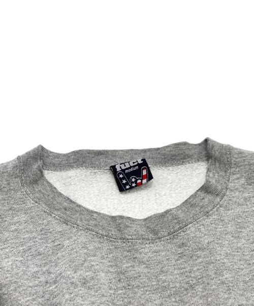 FUCT（ファクト）FUCT (ファクト) USA製 90s プリントスウェット グレー サイズ:Mの古着・服飾アイテム