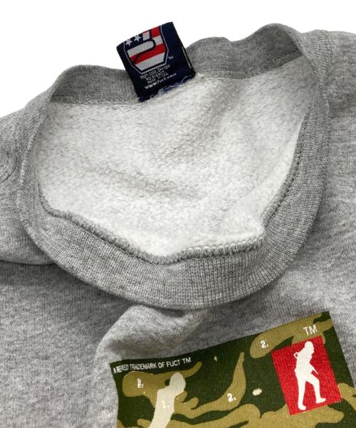 FUCT（ファクト）FUCT (ファクト) USA製 90s プリントスウェット グレー サイズ:Mの古着・服飾アイテム