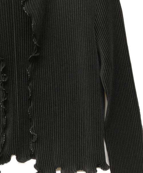 SPECCHIO（スペッチオ）SPECCHIO (スペッチオ) プリーツアンサンブルカーディガン ブラック サイズ:40の古着・服飾アイテム