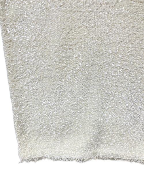 anuans（アニュアンス）anuans (アニュアンス) フラッグヤーンツイードニットワンピース ホワイト サイズ:S 未使用品の古着・服飾アイテム