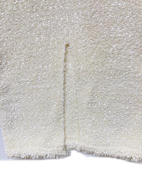 anuans（アニュアンス）anuans (アニュアンス) フラッグヤーンツイードニットワンピース ホワイト サイズ:S 未使用品の古着・服飾アイテム