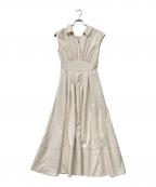 HER LIP TOハーリップトゥ）の古着「Montecristo French Sleeve Dress」｜ベージュ