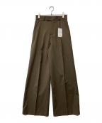 Nobleノーブル）の古着「エステルツイルストレッチスラックスパンツ」｜ブラウン