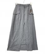 anuansアニュアンス）の古着「レイヤード2Wayデザインスカート」｜グレー