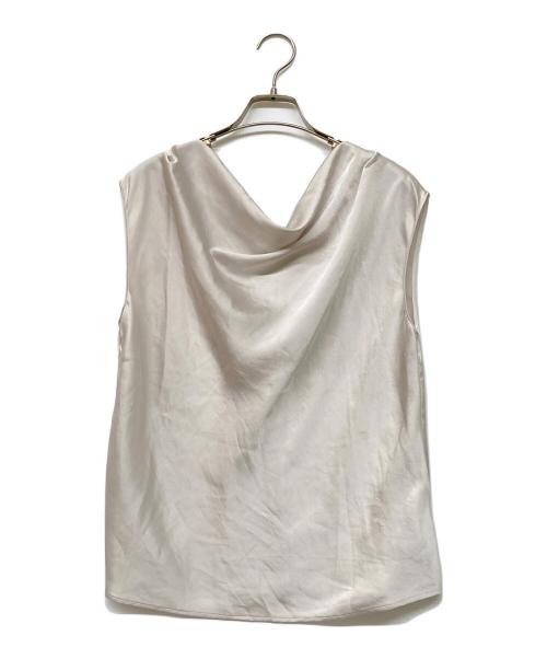 Noble（ノーブル）Noble (ノーブル) ドレープサテン2WAYブラウス ホワイト サイズ:Freeの古着・服飾アイテム