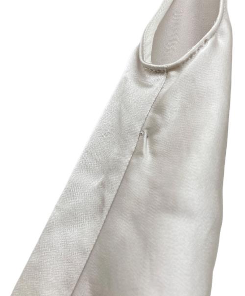 Noble（ノーブル）Noble (ノーブル) ドレープサテン2WAYブラウス ホワイト サイズ:Freeの古着・服飾アイテム