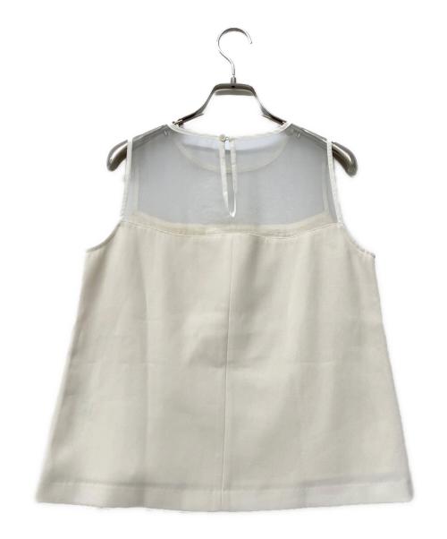 anuans（アニュアンス）anuans (アニュアンス) シアーシームブラウス ホワイト サイズ:Freeの古着・服飾アイテム