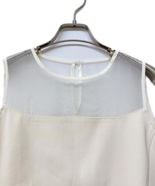 anuans（アニュアンス）anuans (アニュアンス) シアーシームブラウス ホワイト サイズ:Freeの古着・服飾アイテム